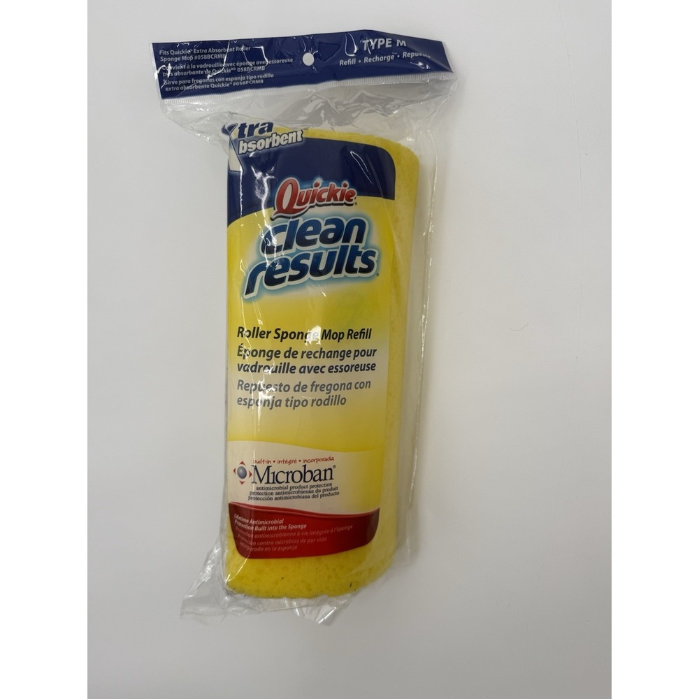 Quickie Clean Results‎ Refill Microban Roller Sponge Mop Model #058BCRMB Type M